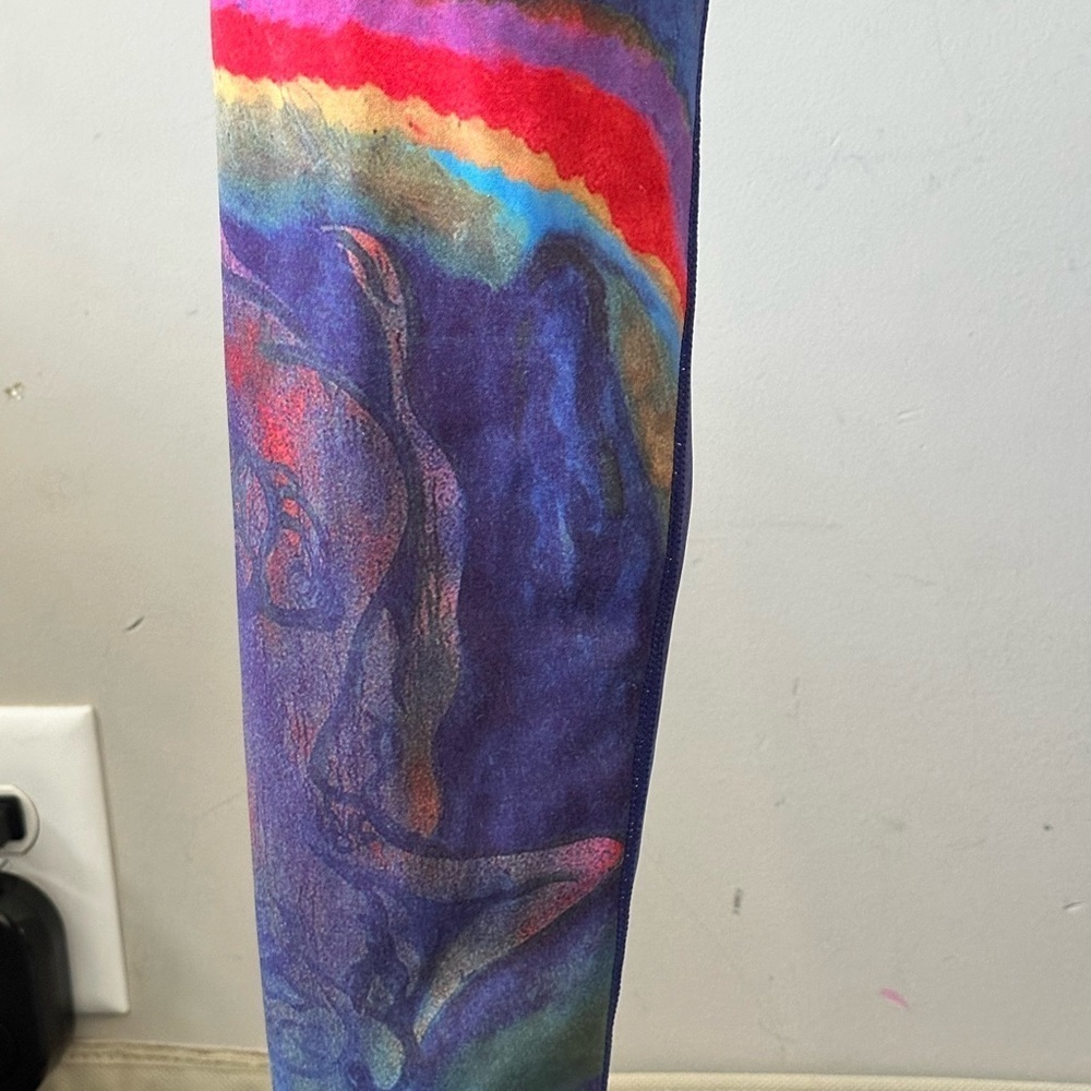 Ongasoft Colorful Abstract Print yoga Leggings medium - Picture 6 of 10